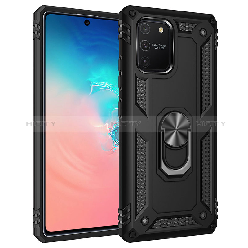 Funda Bumper Silicona y Plastico Mate Carcasa con Magnetico Anillo de dedo Soporte MQ3 para Samsung Galaxy A91