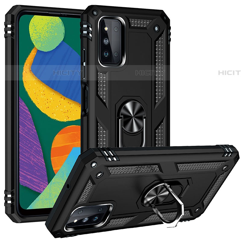 Funda Bumper Silicona y Plastico Mate Carcasa con Magnetico Anillo de dedo Soporte MQ3 para Samsung Galaxy F52 5G