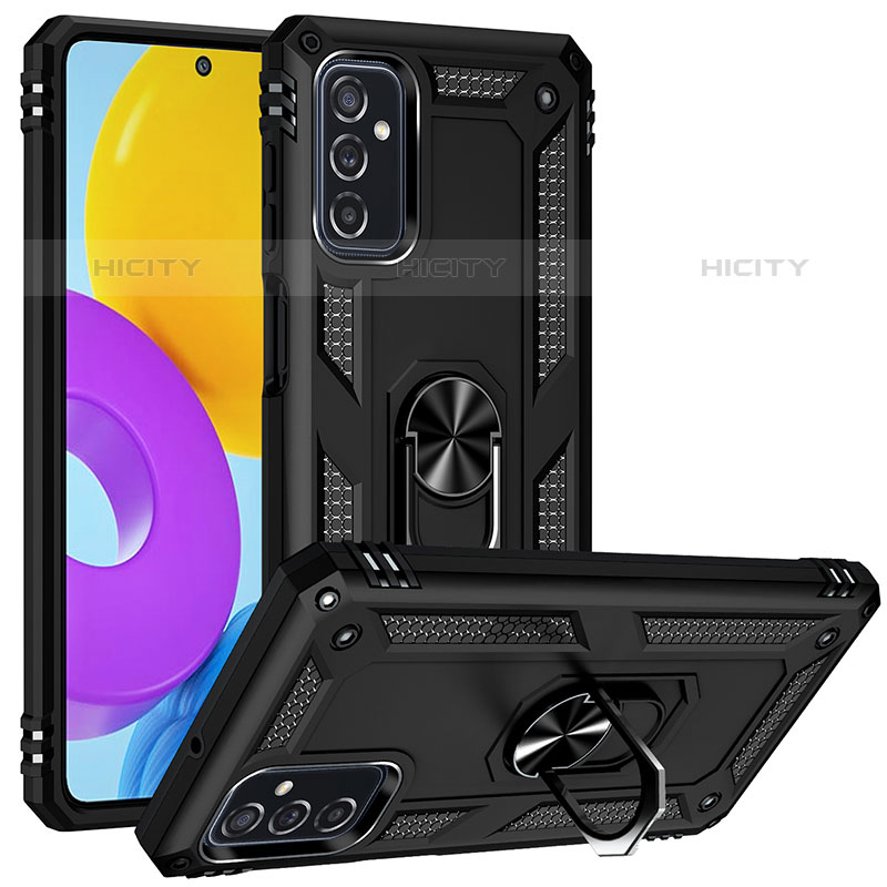 Funda Bumper Silicona y Plastico Mate Carcasa con Magnetico Anillo de dedo Soporte MQ3 para Samsung Galaxy M52 5G