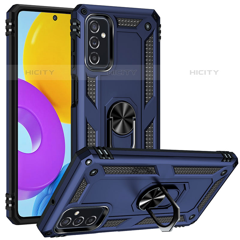 Funda Bumper Silicona y Plastico Mate Carcasa con Magnetico Anillo de dedo Soporte MQ3 para Samsung Galaxy M52 5G