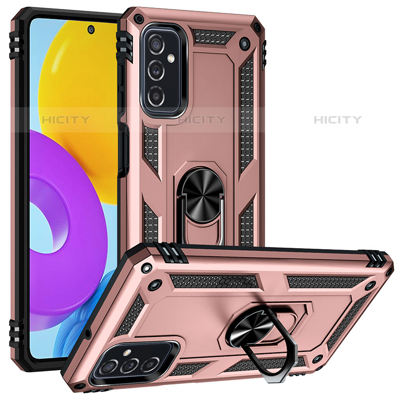 Funda Bumper Silicona y Plastico Mate Carcasa con Magnetico Anillo de dedo Soporte MQ3 para Samsung Galaxy M52 5G