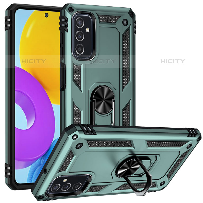 Funda Bumper Silicona y Plastico Mate Carcasa con Magnetico Anillo de dedo Soporte MQ3 para Samsung Galaxy M52 5G