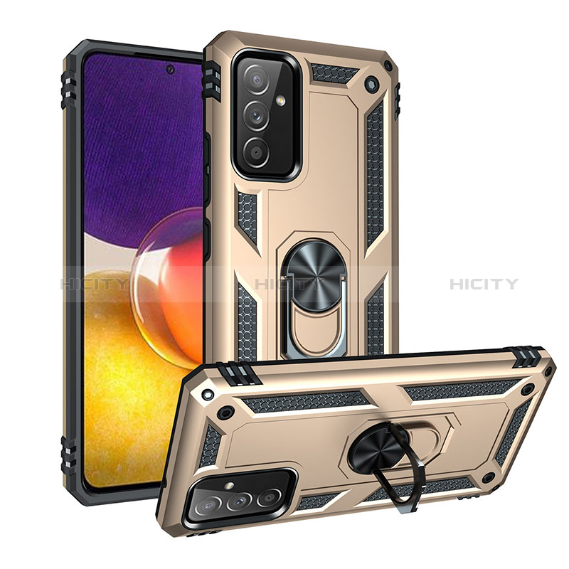 Funda Bumper Silicona y Plastico Mate Carcasa con Magnetico Anillo de dedo Soporte MQ3 para Samsung Galaxy Quantum2 5G