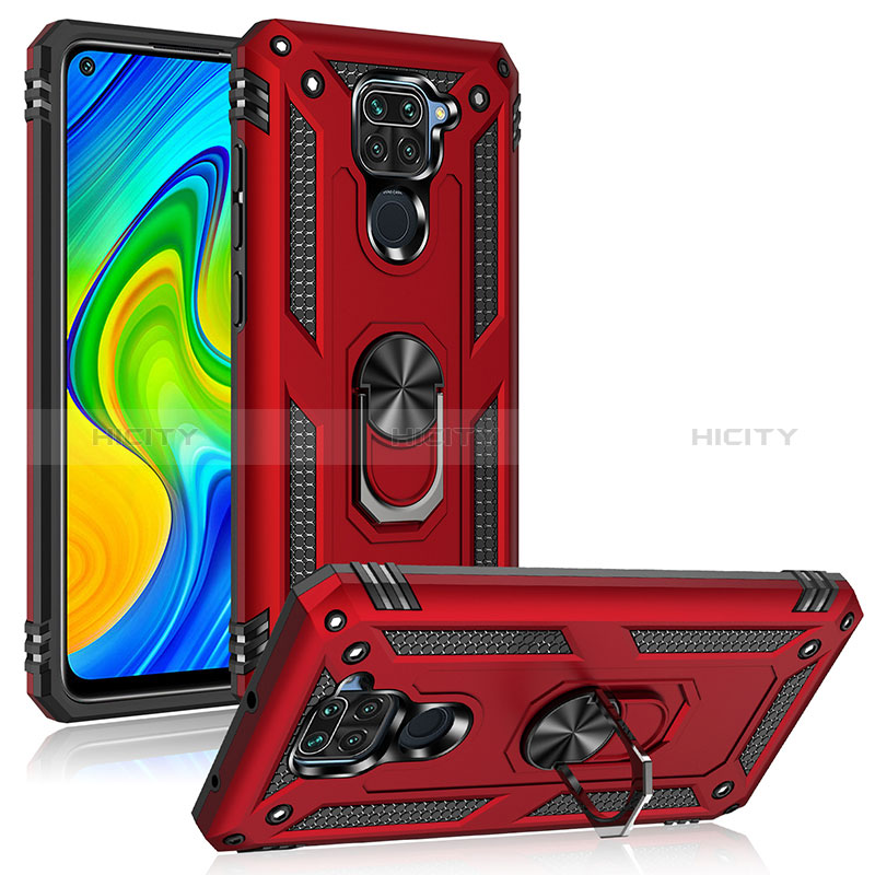 Funda Bumper Silicona y Plastico Mate Carcasa con Magnetico Anillo de dedo Soporte MQ3 para Xiaomi Redmi 10X 4G