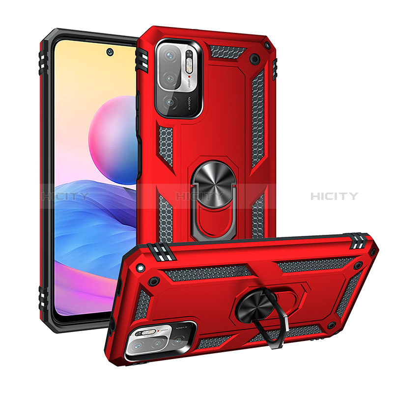 Funda Bumper Silicona y Plastico Mate Carcasa con Magnetico Anillo de dedo Soporte MQ3 para Xiaomi Redmi Note 11 SE 5G