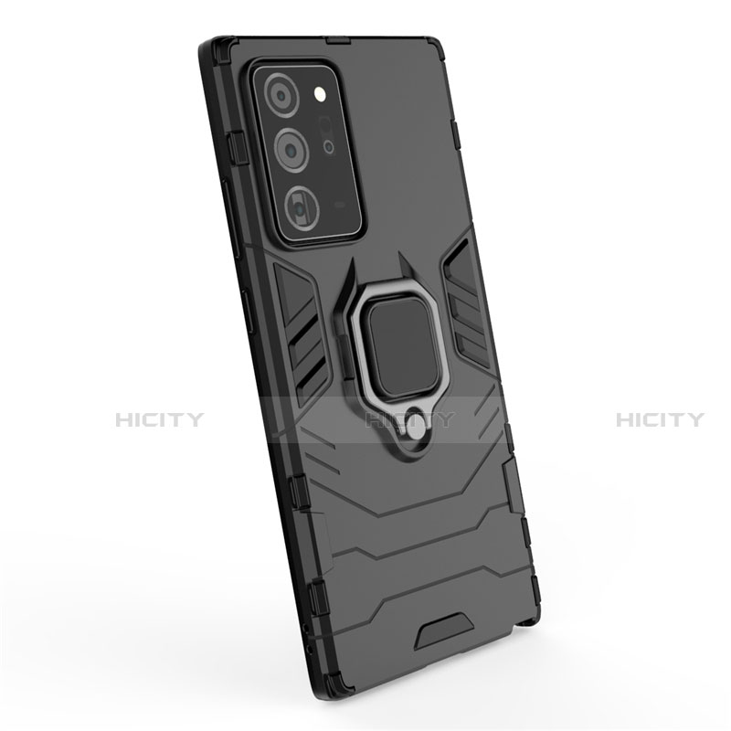 Funda Bumper Silicona y Plastico Mate Carcasa con Magnetico Anillo de dedo Soporte N01 para Samsung Galaxy Note 20 Ultra 5G