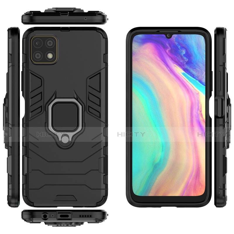 Funda Bumper Silicona y Plastico Mate Carcasa con Magnetico Anillo de dedo Soporte para Huawei Enjoy 20 5G