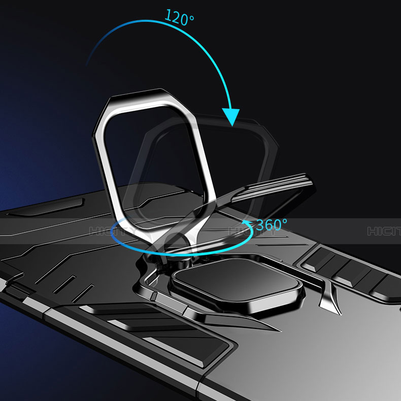 Funda Bumper Silicona y Plastico Mate Carcasa con Magnetico Anillo de dedo Soporte para Huawei Honor 9X Pro