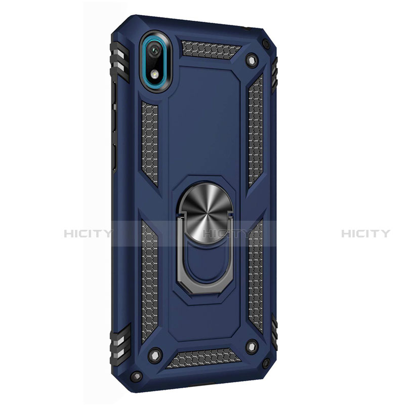 Funda Bumper Silicona y Plastico Mate Carcasa con Magnetico Anillo de dedo Soporte para Huawei Honor Play 8