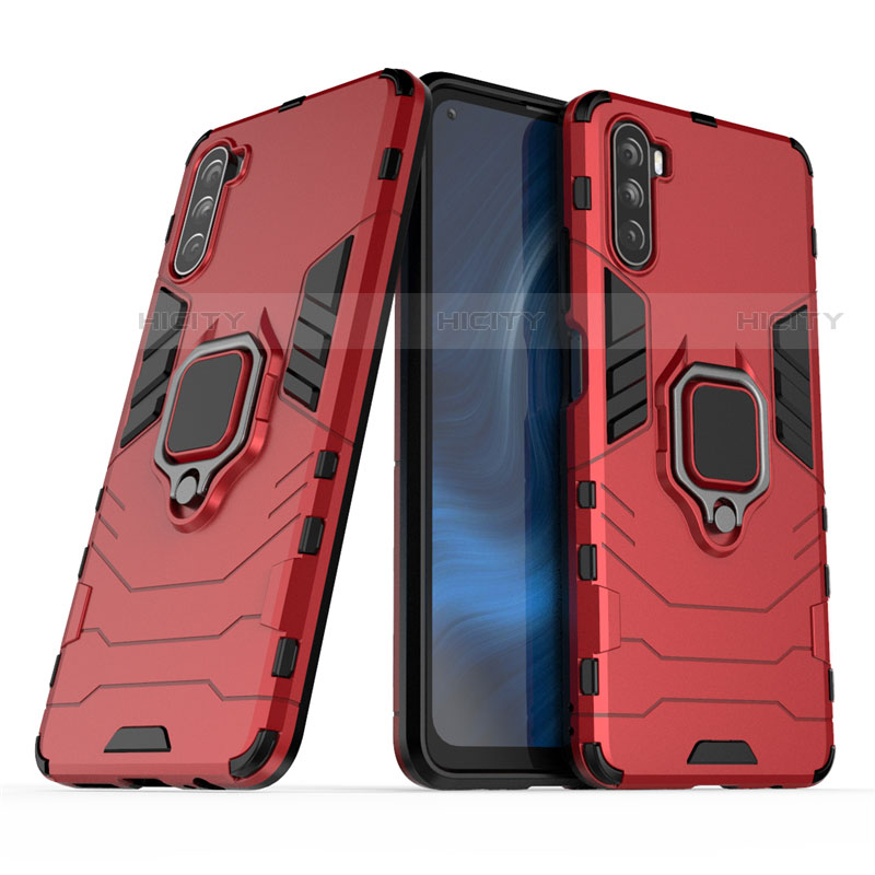 Funda Bumper Silicona y Plastico Mate Carcasa con Magnetico Anillo de dedo Soporte para Huawei Mate 40 Lite 5G