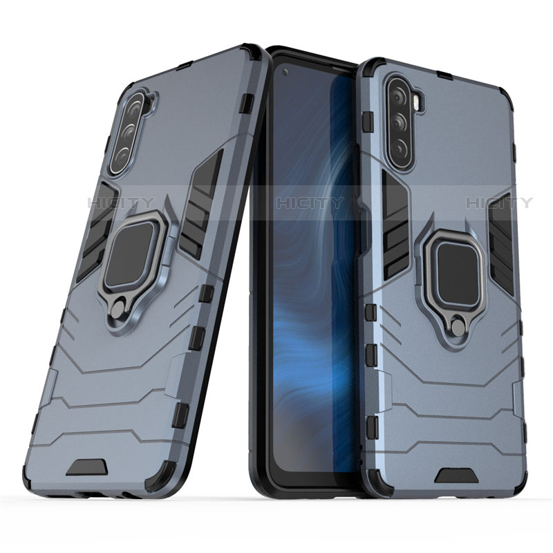 Funda Bumper Silicona y Plastico Mate Carcasa con Magnetico Anillo de dedo Soporte para Huawei Mate 40 Lite 5G