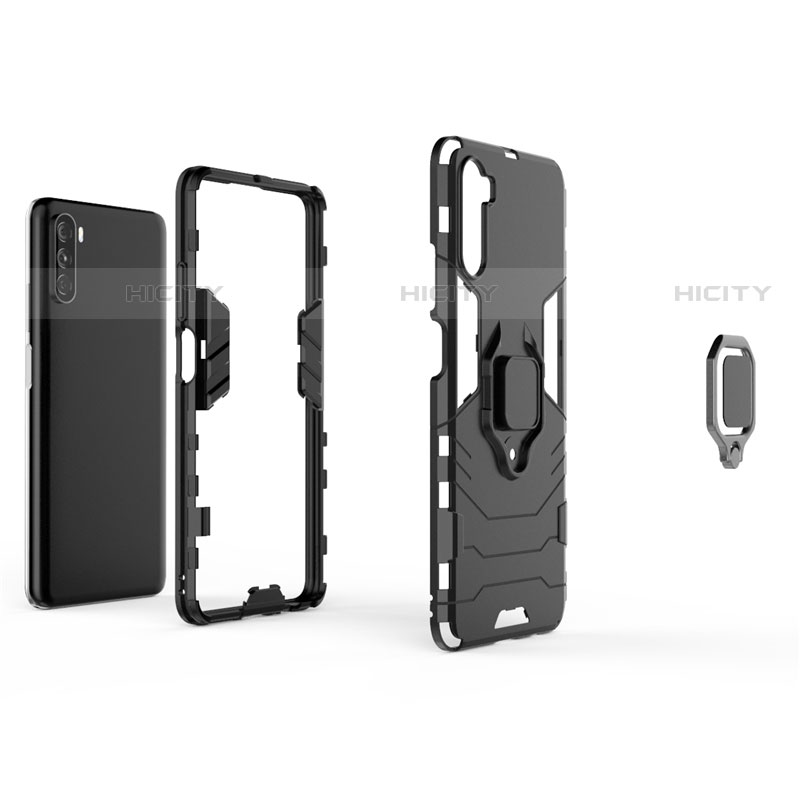 Funda Bumper Silicona y Plastico Mate Carcasa con Magnetico Anillo de dedo Soporte para Huawei Mate 40 Lite 5G