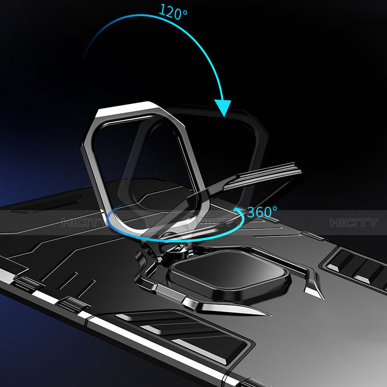 Funda Bumper Silicona y Plastico Mate Carcasa con Magnetico Anillo de dedo Soporte para Huawei Nova 8 SE 5G