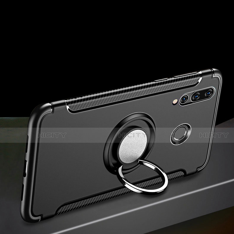 Funda Bumper Silicona y Plastico Mate Carcasa con Magnetico Anillo de dedo Soporte para Huawei P30 Lite New Edition