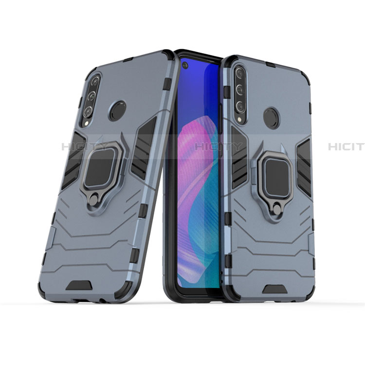 Funda Bumper Silicona y Plastico Mate Carcasa con Magnetico Anillo de dedo Soporte para Huawei Y7p