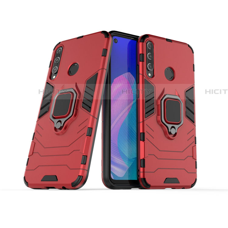 Funda Bumper Silicona y Plastico Mate Carcasa con Magnetico Anillo de dedo Soporte para Huawei Y7p