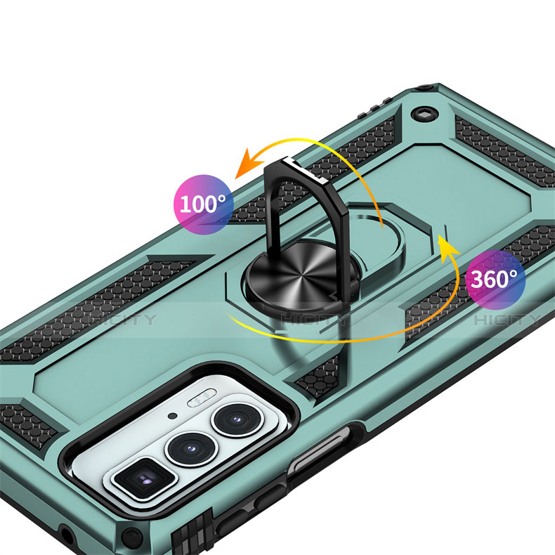 Funda Bumper Silicona y Plastico Mate Carcasa con Magnetico Anillo de dedo Soporte para Motorola Moto Edge S Pro 5G