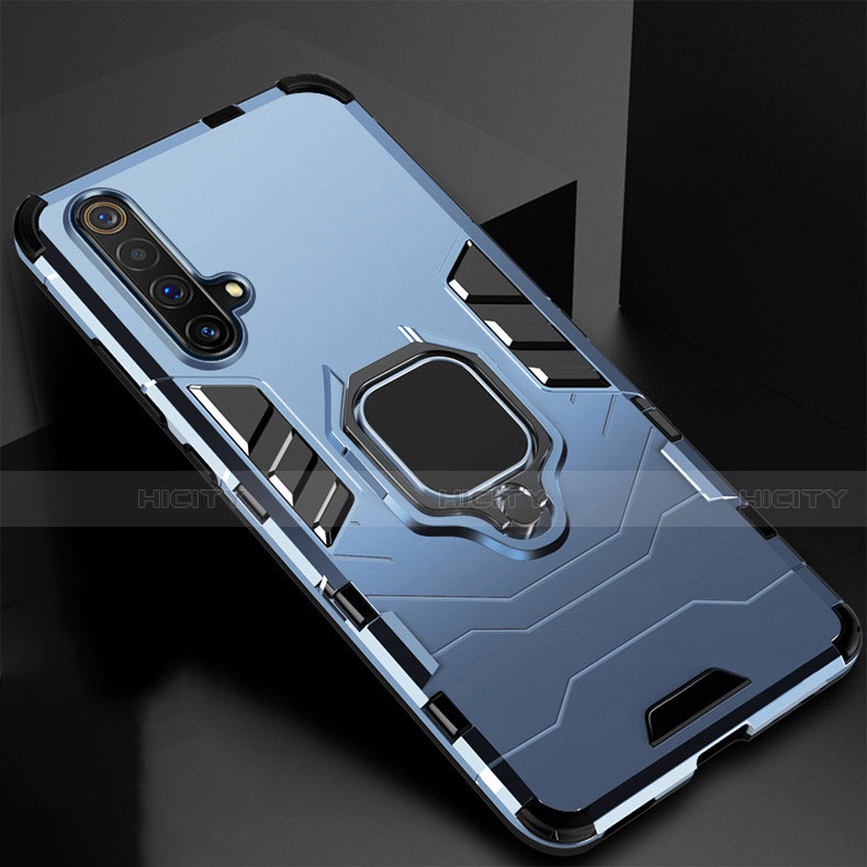 Funda Bumper Silicona y Plastico Mate Carcasa con Magnetico Anillo de dedo Soporte para Realme X3