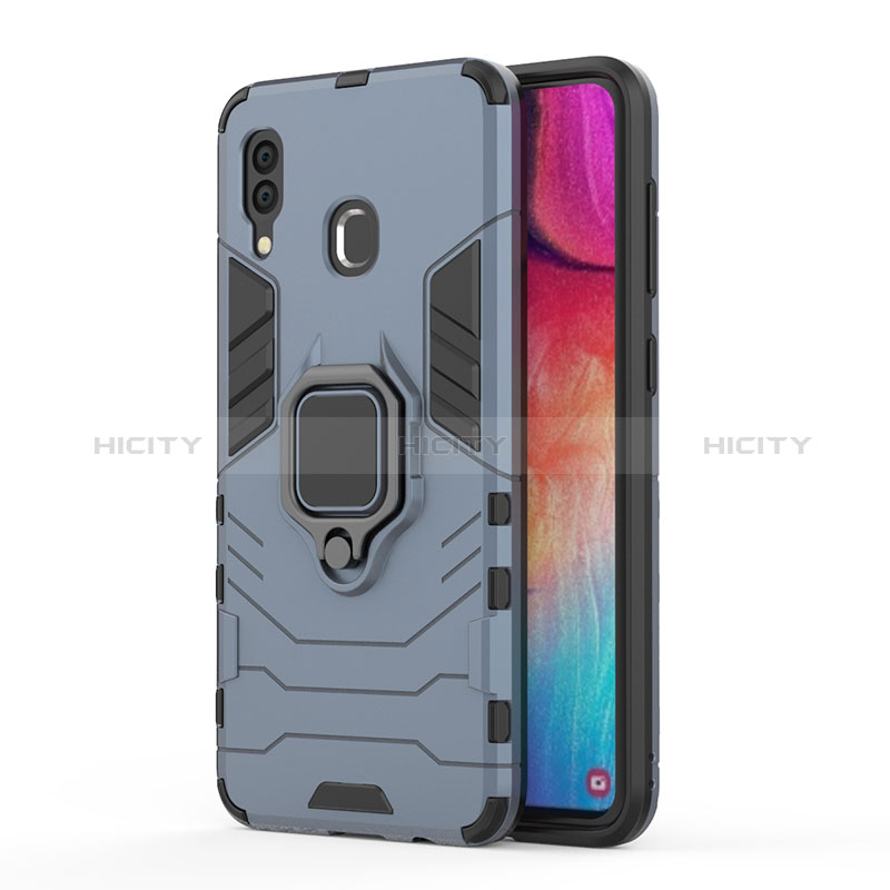 Funda Bumper Silicona y Plastico Mate Carcasa con Magnetico Anillo de dedo Soporte para Samsung Galaxy A30