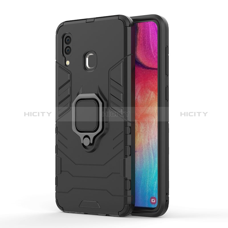 Funda Bumper Silicona y Plastico Mate Carcasa con Magnetico Anillo de dedo Soporte para Samsung Galaxy A30