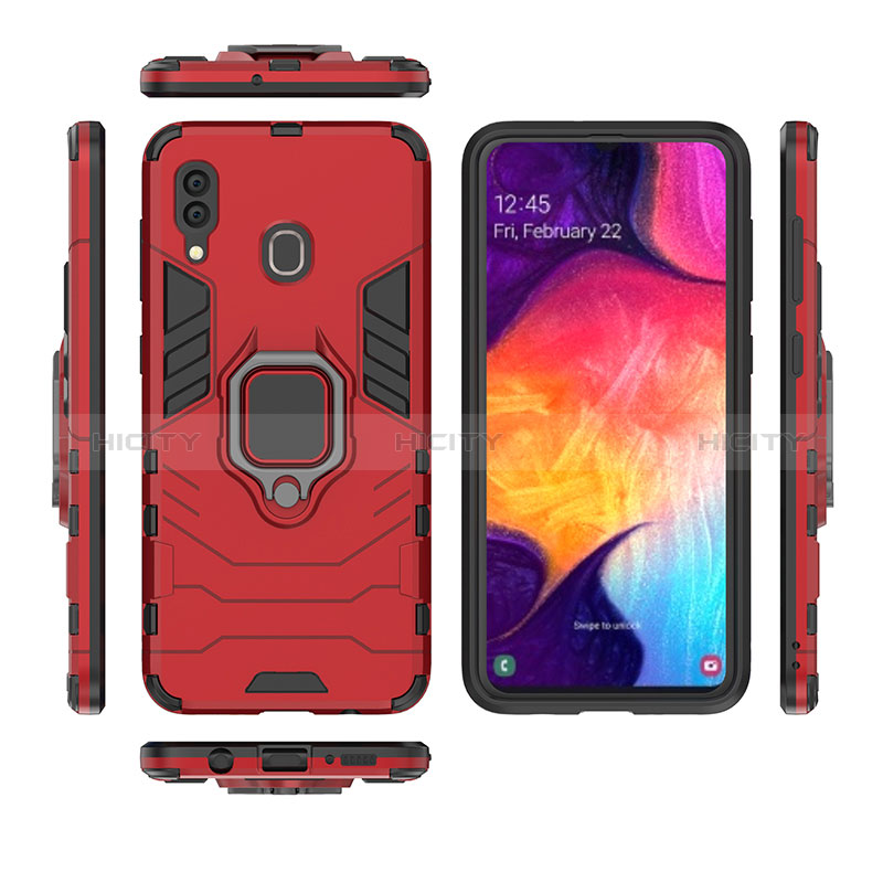 Funda Bumper Silicona y Plastico Mate Carcasa con Magnetico Anillo de dedo Soporte para Samsung Galaxy A30