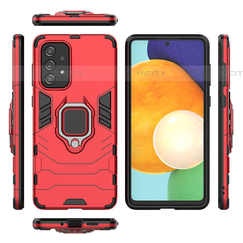 Funda Bumper Silicona y Plastico Mate Carcasa con Magnetico Anillo de dedo Soporte para Samsung Galaxy A73 5G