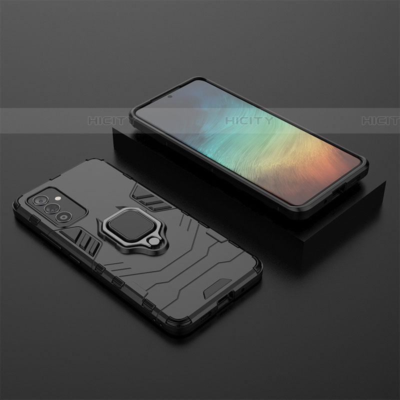 Funda Bumper Silicona y Plastico Mate Carcasa con Magnetico Anillo de dedo Soporte para Samsung Galaxy A82 5G