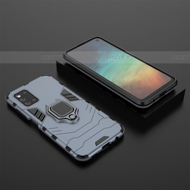 Funda Bumper Silicona y Plastico Mate Carcasa con Magnetico Anillo de dedo Soporte para Samsung Galaxy F52 5G