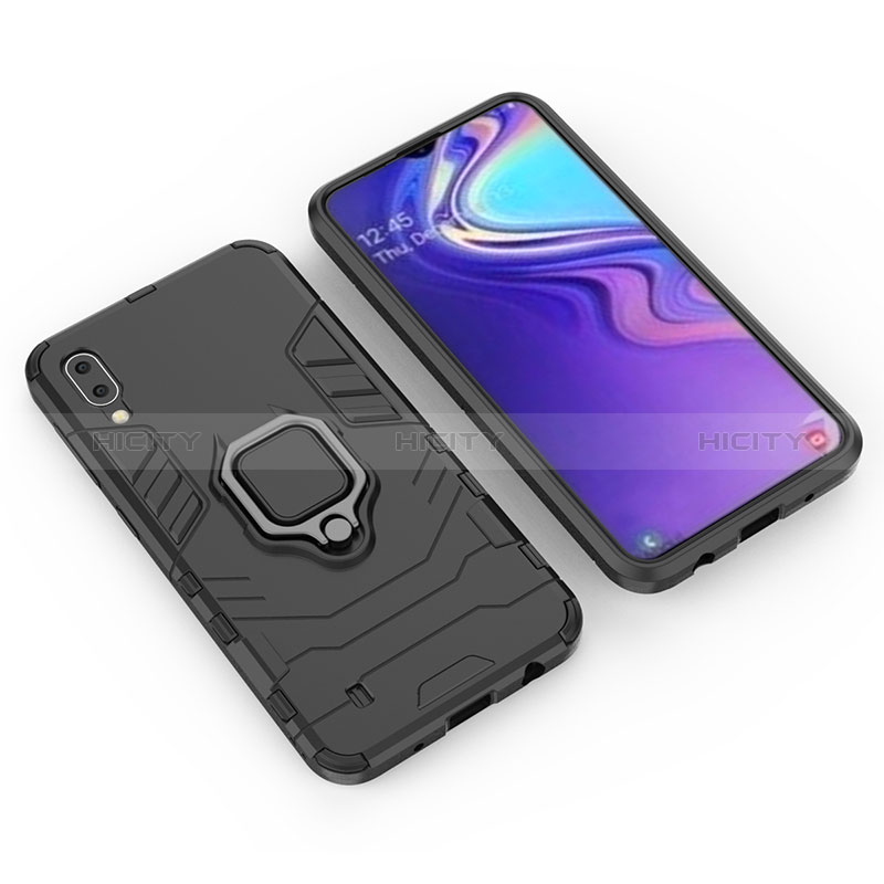 Funda Bumper Silicona y Plastico Mate Carcasa con Magnetico Anillo de dedo Soporte para Samsung Galaxy M10