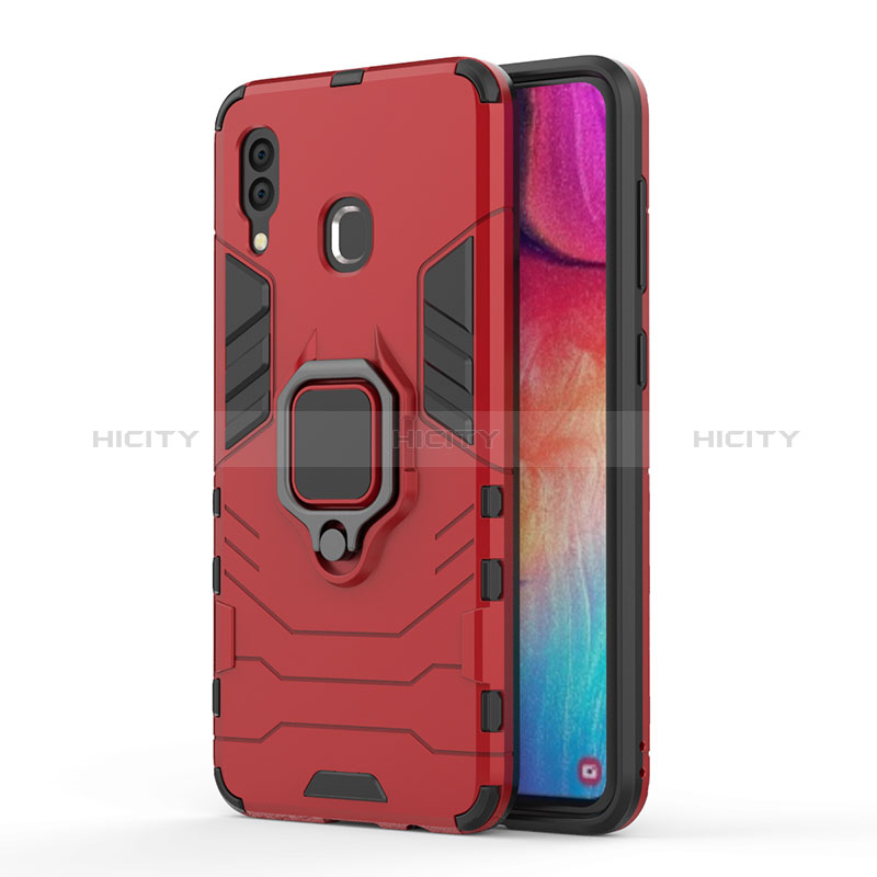 Funda Bumper Silicona y Plastico Mate Carcasa con Magnetico Anillo de dedo Soporte para Samsung Galaxy M10S