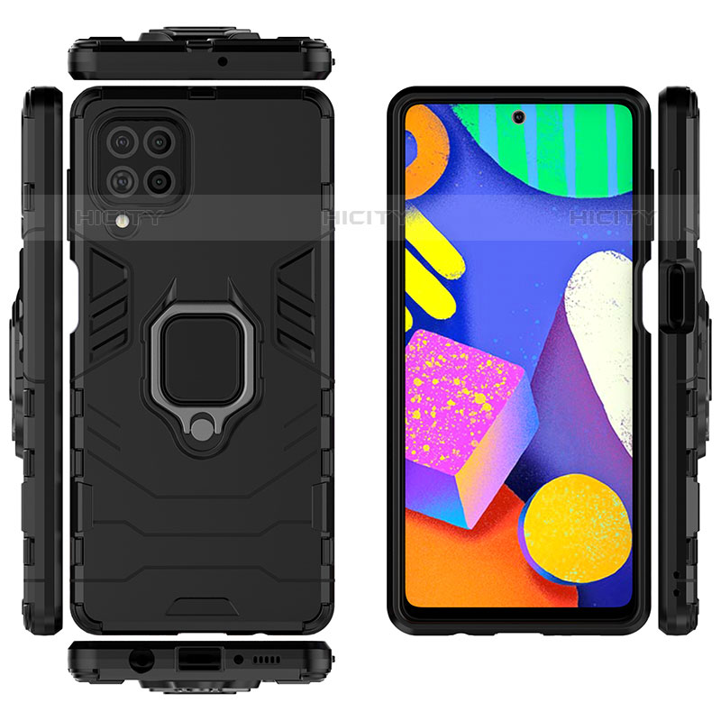 Funda Bumper Silicona y Plastico Mate Carcasa con Magnetico Anillo de dedo Soporte para Samsung Galaxy M62 4G