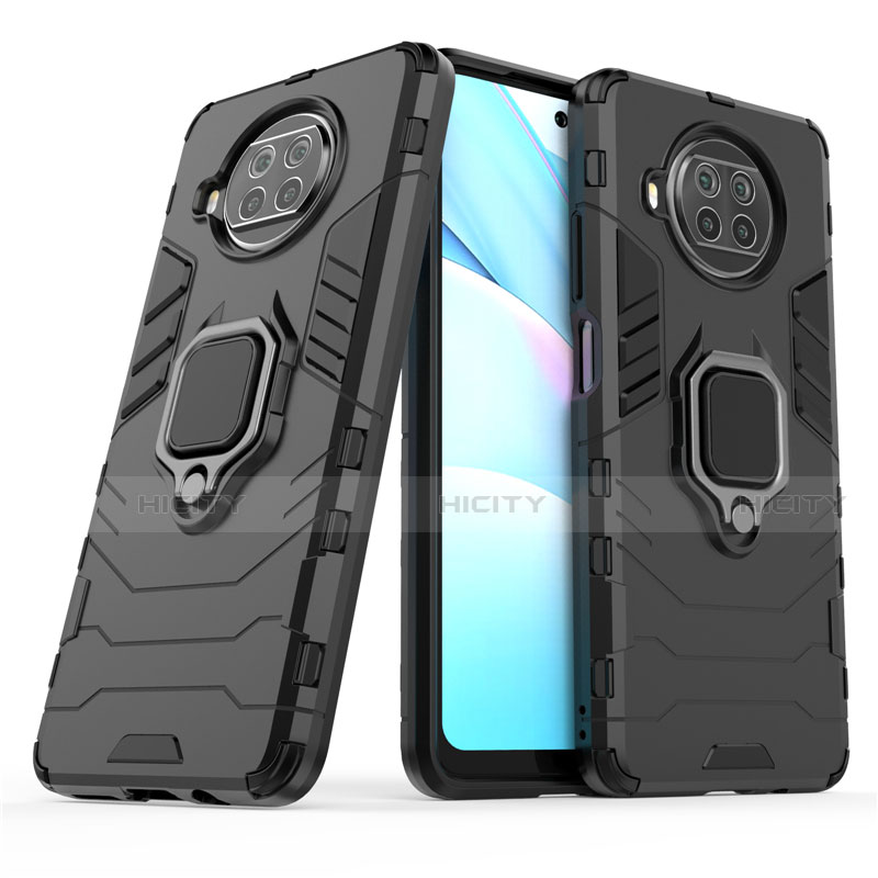 Funda Bumper Silicona y Plastico Mate Carcasa con Magnetico Anillo de dedo Soporte para Xiaomi Mi 10T Lite 5G