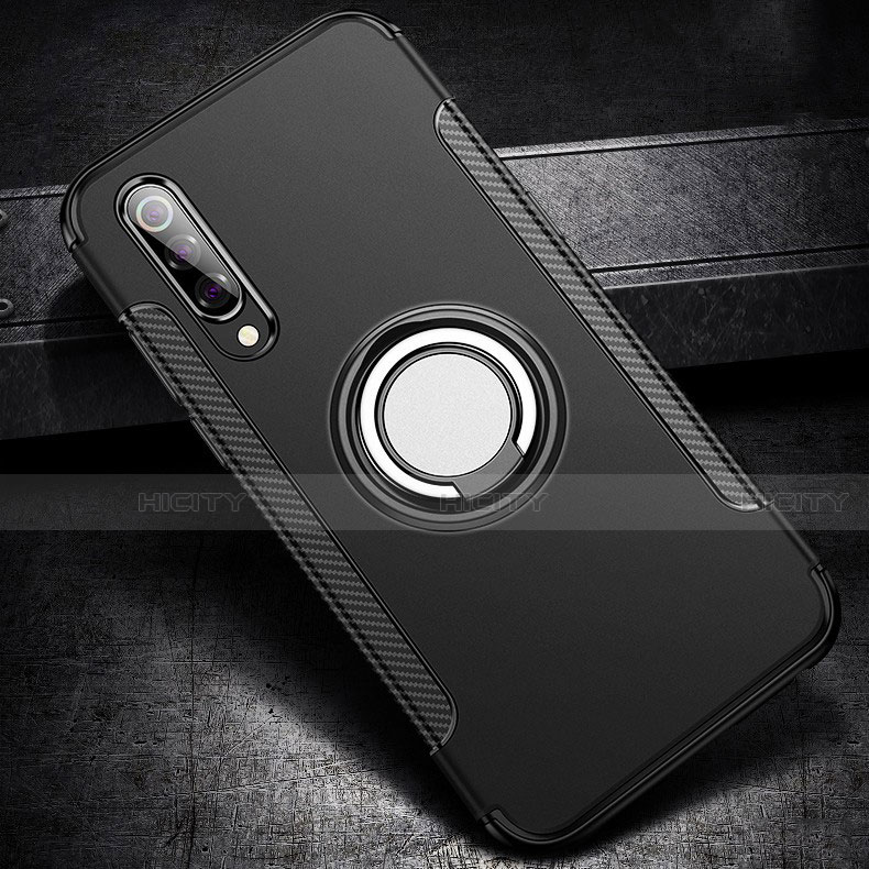 Funda Bumper Silicona y Plastico Mate Carcasa con Magnetico Anillo de dedo Soporte para Xiaomi Mi 9 Pro