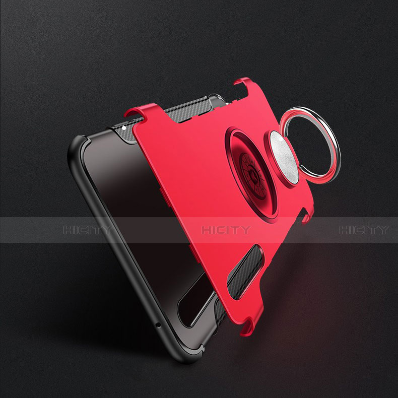 Funda Bumper Silicona y Plastico Mate Carcasa con Magnetico Anillo de dedo Soporte para Xiaomi Mi 9 Pro