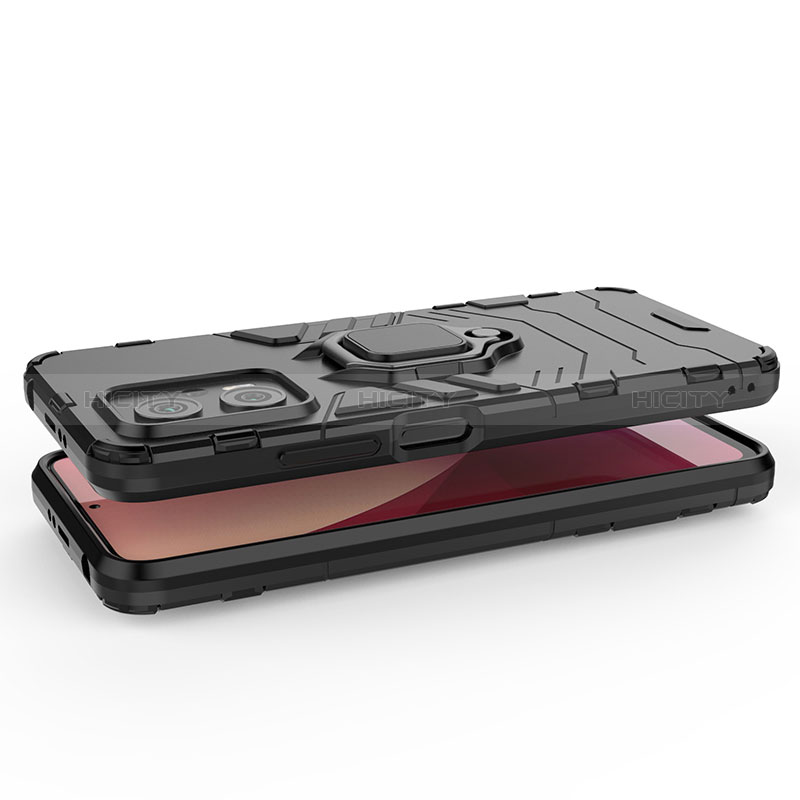 Funda Bumper Silicona y Plastico Mate Carcasa con Magnetico Anillo de dedo Soporte para Xiaomi Poco X4 GT 5G