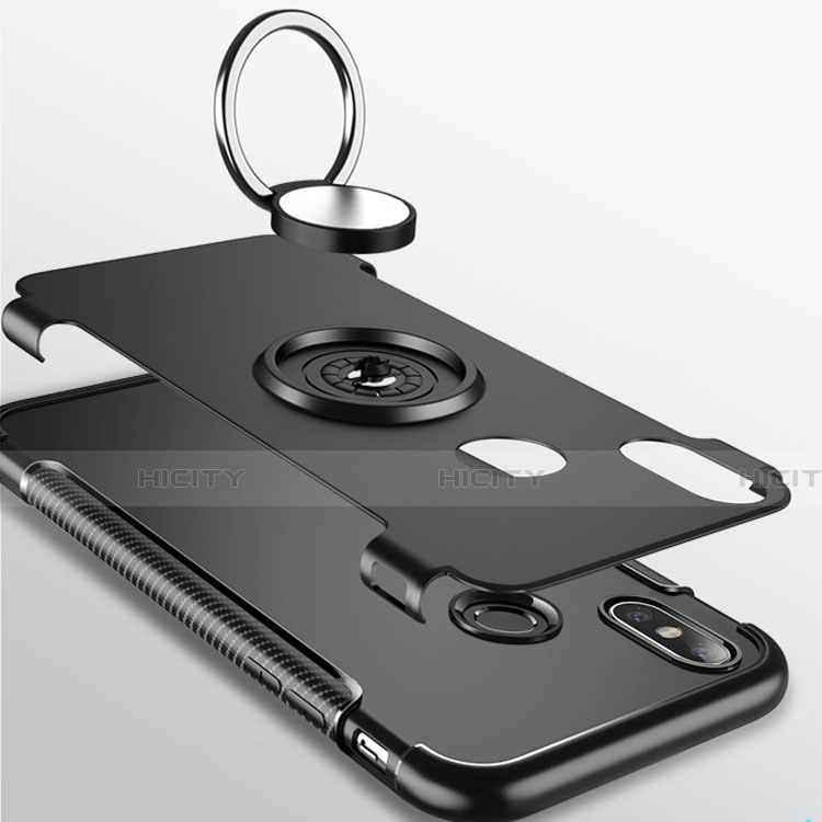 Funda Bumper Silicona y Plastico Mate Carcasa con Magnetico Anillo de dedo Soporte para Xiaomi Redmi 6 Pro