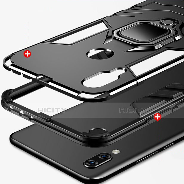 Funda Bumper Silicona y Plastico Mate Carcasa con Magnetico Anillo de dedo Soporte para Xiaomi Redmi 7