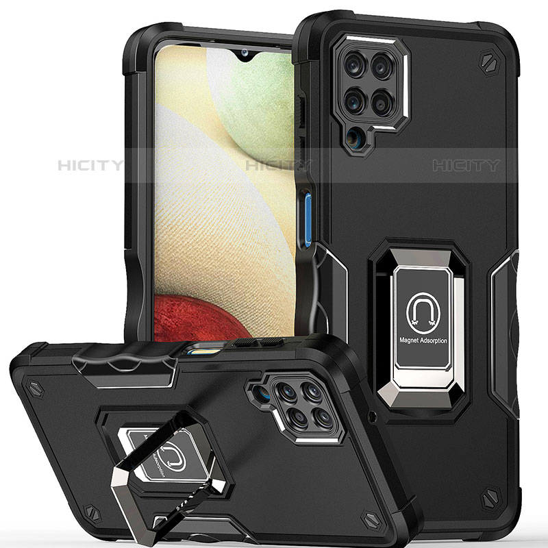 Funda Bumper Silicona y Plastico Mate Carcasa con Magnetico Anillo de dedo Soporte QW1 para Samsung Galaxy M53 5G