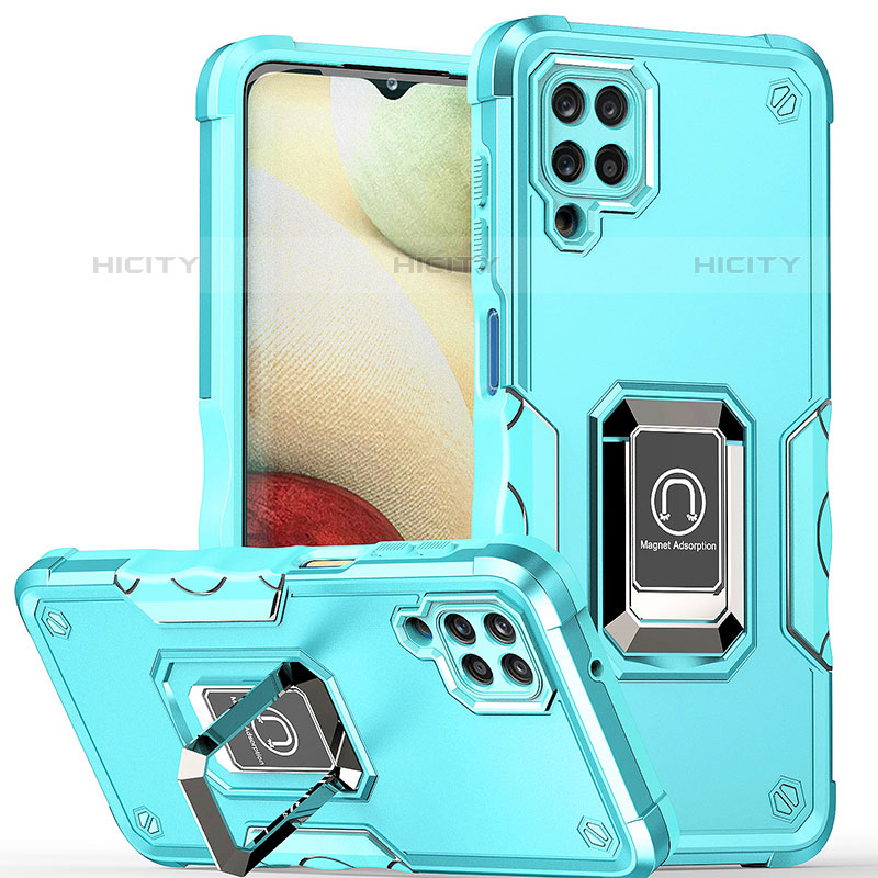 Funda Bumper Silicona y Plastico Mate Carcasa con Magnetico Anillo de dedo Soporte QW1 para Samsung Galaxy M53 5G