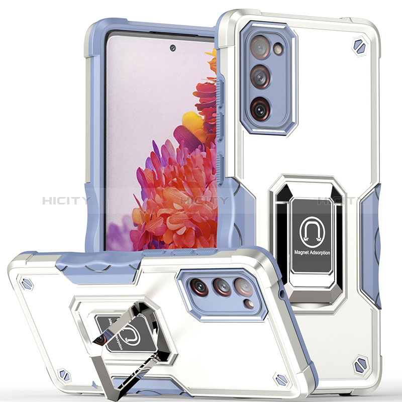 Funda Bumper Silicona y Plastico Mate Carcasa con Magnetico Anillo de dedo Soporte QW1 para Samsung Galaxy S20 Lite 5G