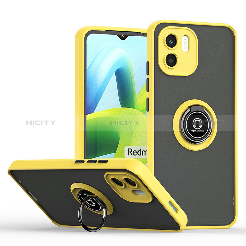 Funda Bumper Silicona y Plastico Mate Carcasa con Magnetico Anillo de dedo Soporte QW2 para Xiaomi Redmi A2