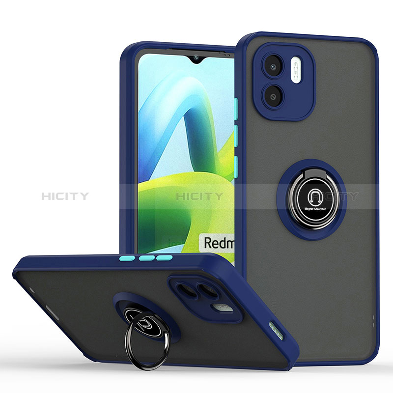 Funda Bumper Silicona y Plastico Mate Carcasa con Magnetico Anillo de dedo Soporte QW2 para Xiaomi Redmi A2 Plus