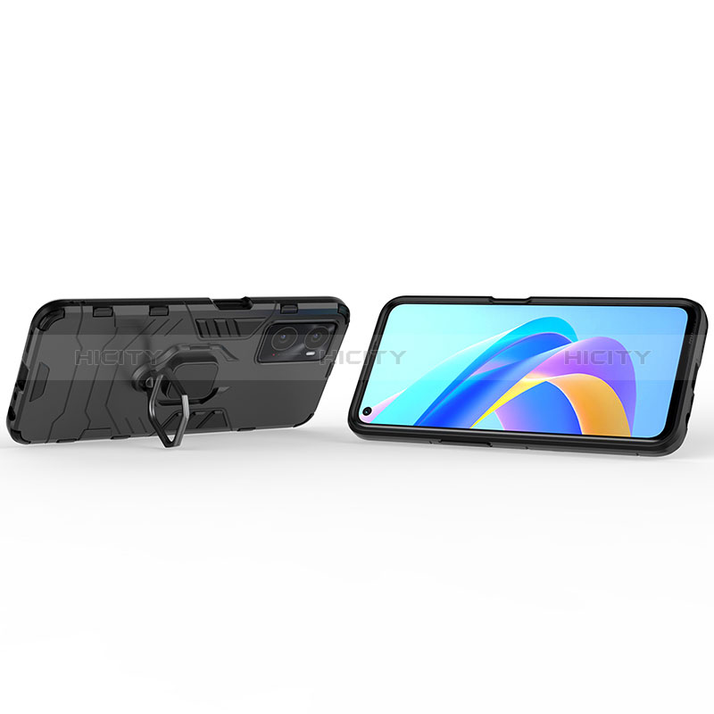 Funda Bumper Silicona y Plastico Mate Carcasa con Magnetico Anillo de dedo Soporte R01 para Oppo A76