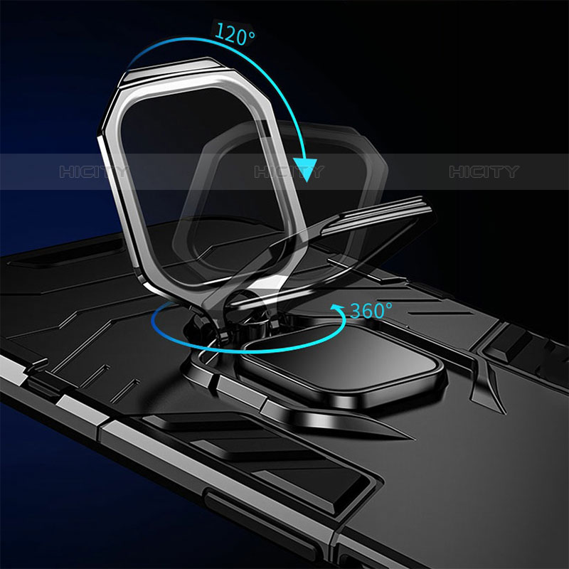 Funda Bumper Silicona y Plastico Mate Carcasa con Magnetico Anillo de dedo Soporte R01 para Samsung Galaxy M32 5G