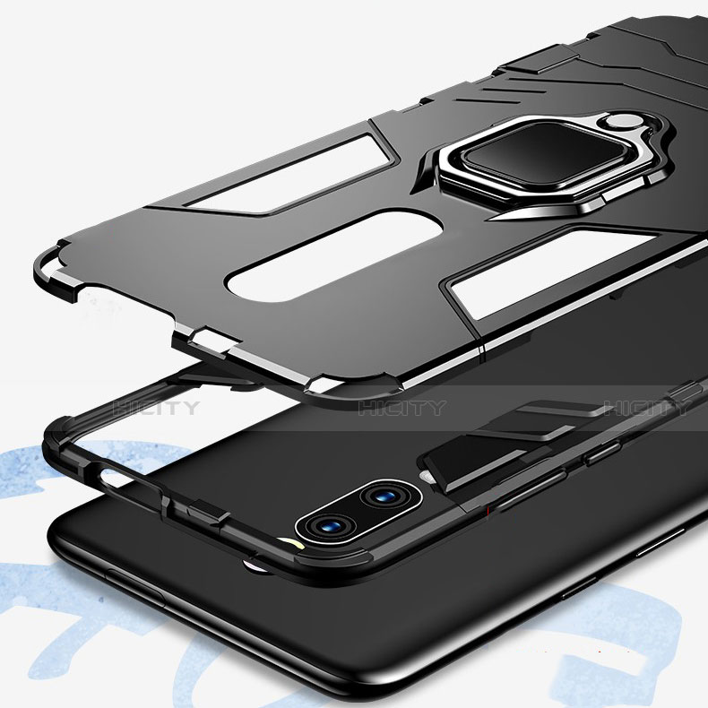 Funda Bumper Silicona y Plastico Mate Carcasa con Magnetico Anillo de dedo Soporte R01 para Xiaomi Mi 9T