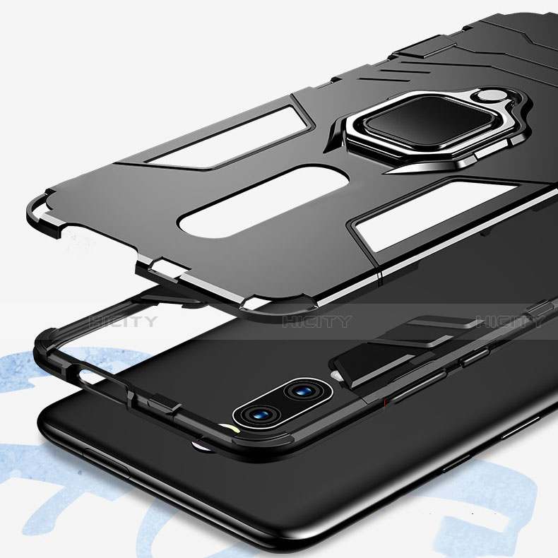 Funda Bumper Silicona y Plastico Mate Carcasa con Magnetico Anillo de dedo Soporte R01 para Xiaomi Mi 9T Pro