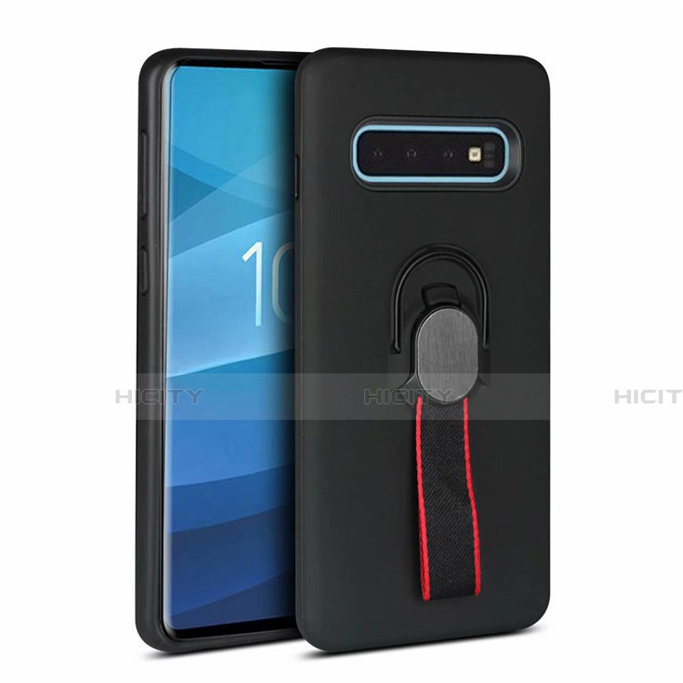 Funda Bumper Silicona y Plastico Mate Carcasa con Magnetico Anillo de dedo Soporte R03 para Samsung Galaxy S10 5G