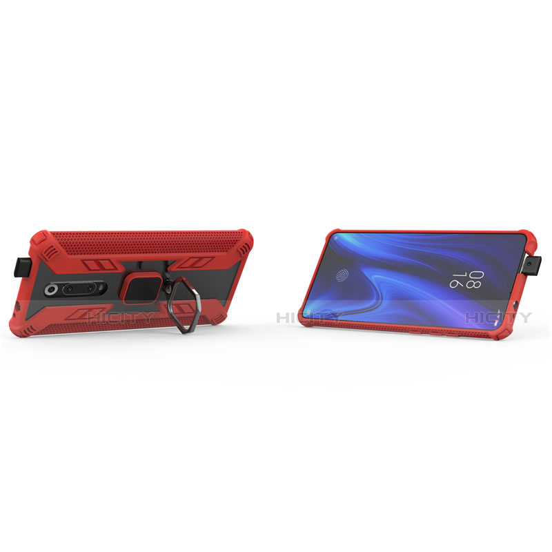 Funda Bumper Silicona y Plastico Mate Carcasa con Magnetico Anillo de dedo Soporte R03 para Xiaomi Redmi K20