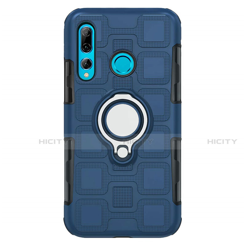 Funda Bumper Silicona y Plastico Mate Carcasa con Magnetico Anillo de dedo Soporte R04 para Huawei Honor 20i