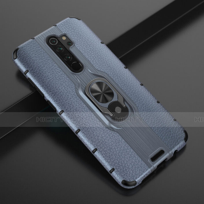 Funda Bumper Silicona y Plastico Mate Carcasa con Magnetico Anillo de dedo Soporte R05 para Xiaomi Redmi Note 8 Pro